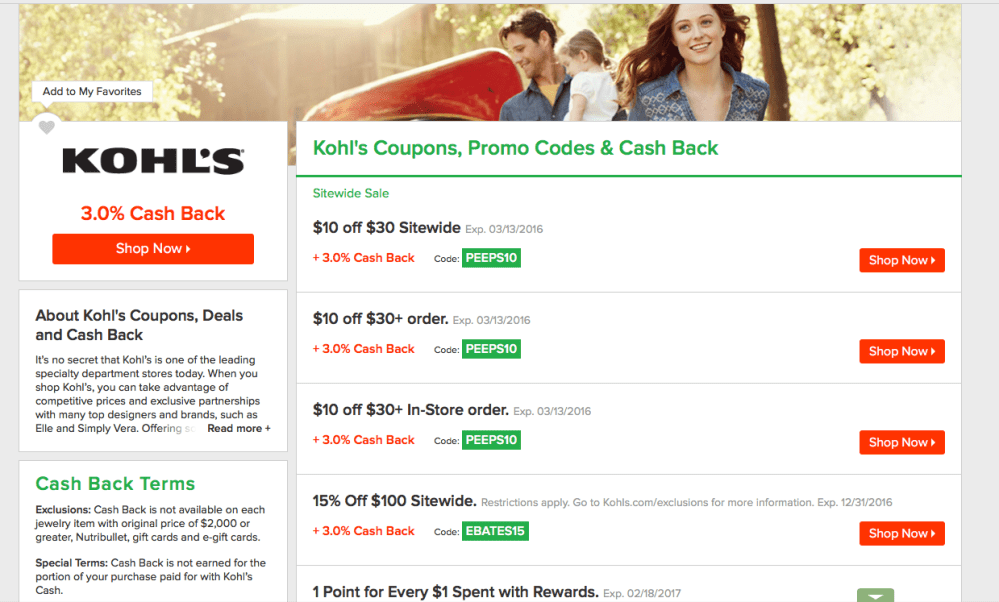 Countryish Living Money Making Shopping Kohls Ebates 3