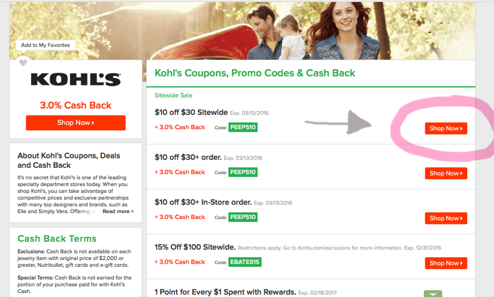 Countryish Living Money Making Shopping Kohls Ebates 3